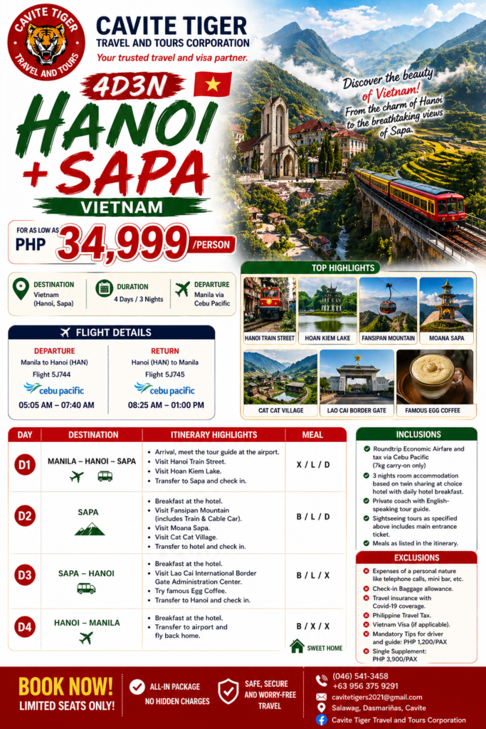 hanoi+sapa vietnam 4d3n