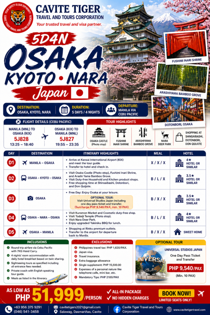 osaka kyoto 5d4n